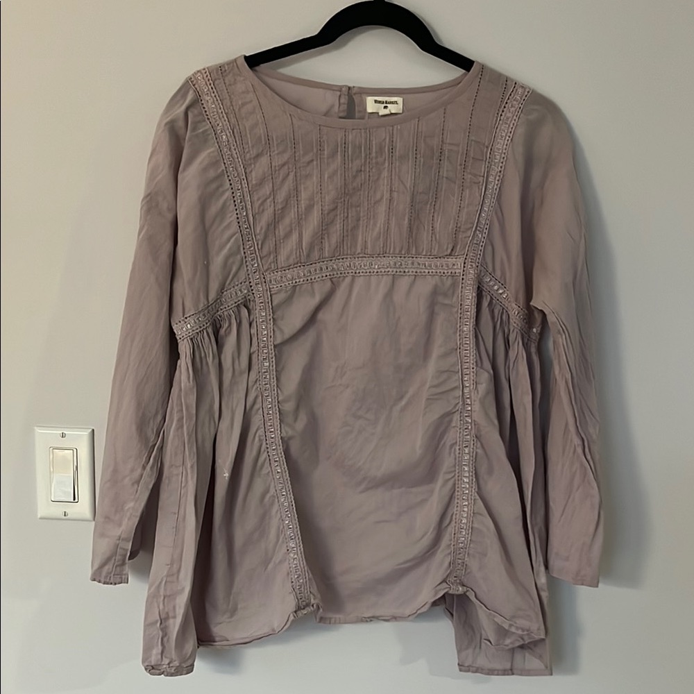 Women's Mauve Long Sleeve Top